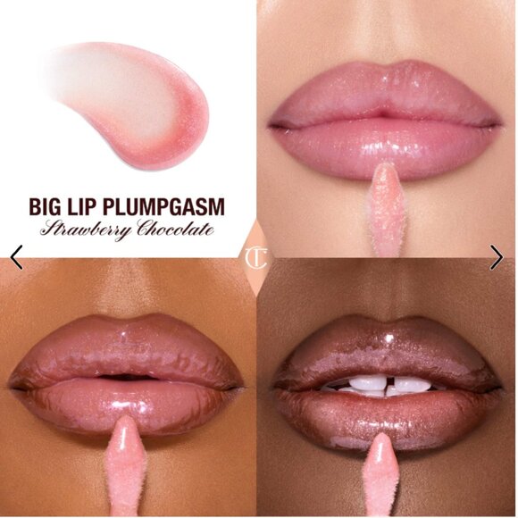 CHARLOTTE  TILBURY | Big Lip Plumpgasm Plumping Lip Gloss | Strawberry Chocolate - Picture 2 of 4